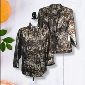 Tribal Spring/Fall Zipped Jacket With Snap Closures.